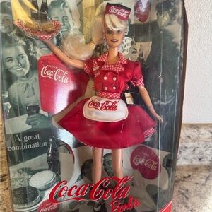 Coca-Cola Barbie car hop vintage damaged box never opened
